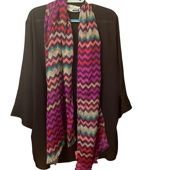 Mix & Co- Colorful Chevron Pattern Lightweight Multipurpose Scarf - Picture 1 of 8